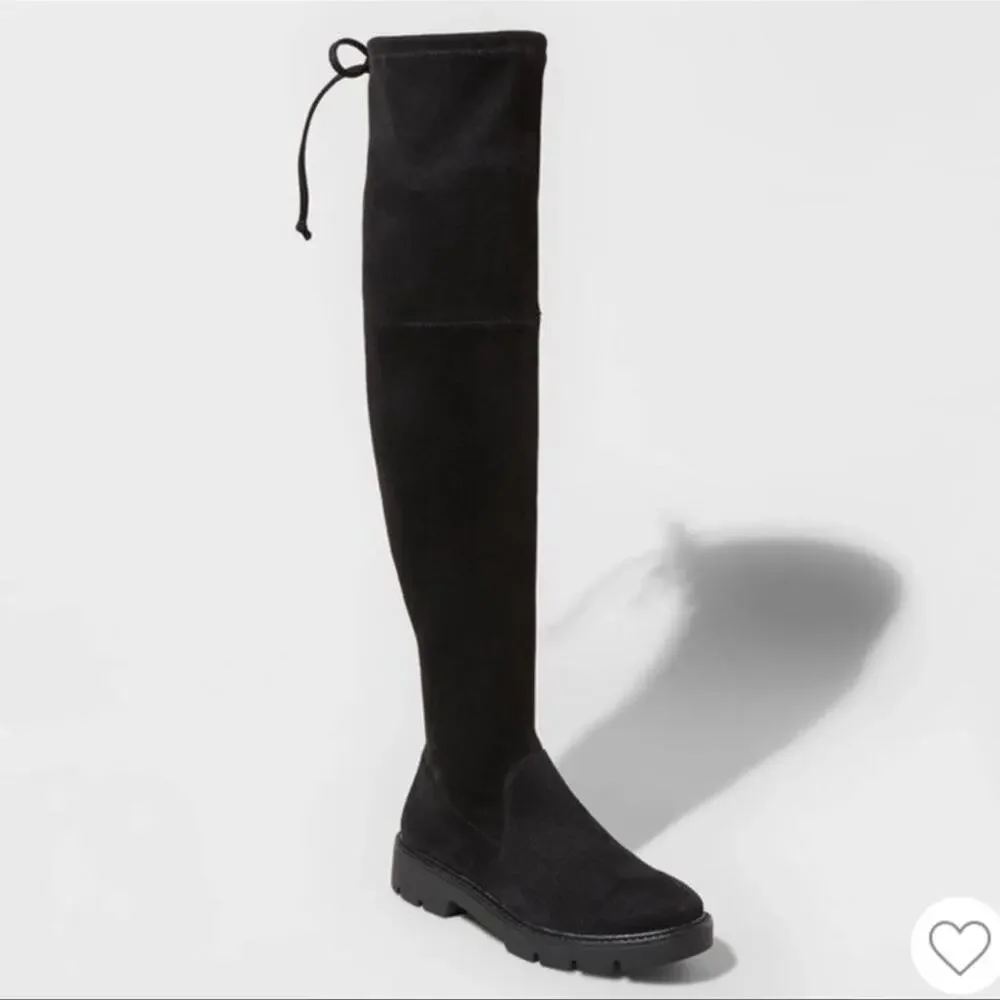 Over The Knee Womens Boots Size 5.5 A New Day Women's Saoirse Black NWT